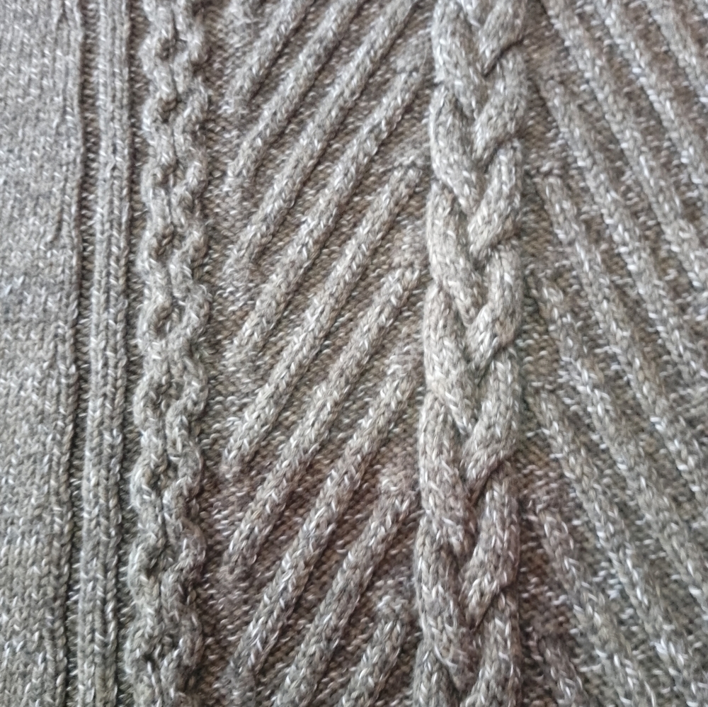 Talbot Cable Knit Sweater Split Turtleneck Heathe… - image 2